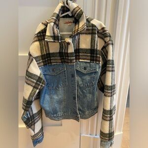 Girls denim/flannel jacket